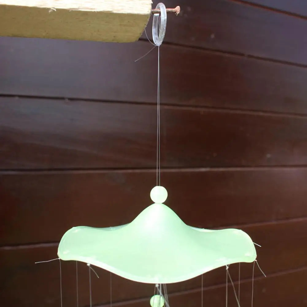 NEW Arrivals Luminous Glow in Dark Grape Wind Chimes Grapes Wind Chime Home Patio Porch Waterproof Hanging Ornament Garden Decoration
