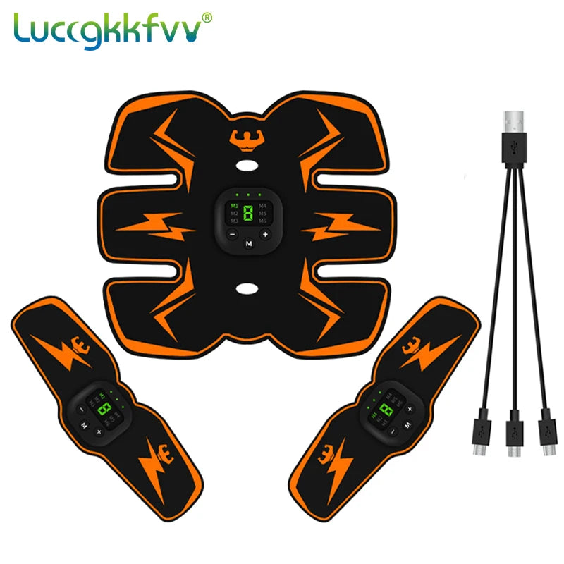 Smart EMS Wireless Muscle Stimulator Full Set Fitness Trainer Abdominal Training Electric Weight Loss Stickers Body Slimming Massager Sports Accessories Women Men Health Care Supplies