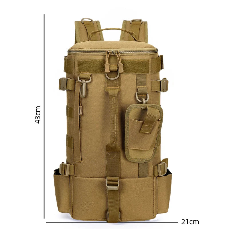 20L-35L Large-Capacity Multi-Functional Outdoor Fishing Bag Water-Repellent Sub-Bag Dry Wet Separation Mountable Fishing Rod Holder Fishing Accessories