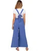 Blue/Black/Khaki Color Women's Casual Maternity Clothing Loose Sleeveless Straps Wide Leg Jumpsuits Pockets for Pregnant Women Overalls for Comfortable Outfits Female Pregnancy Clothing Supplies