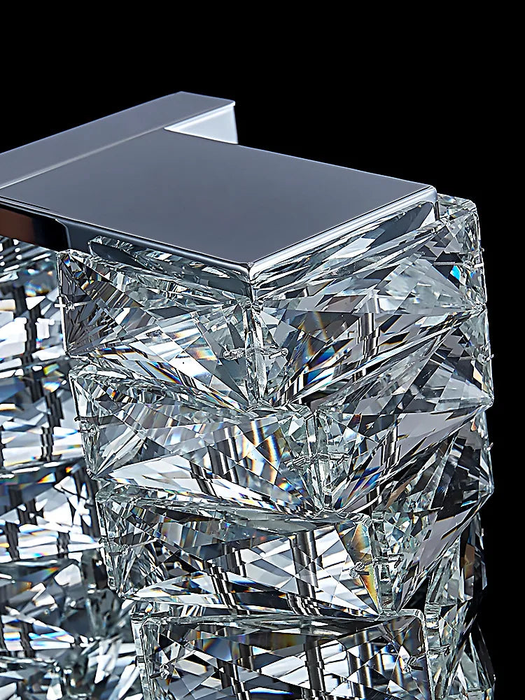 Villa Home  Luxury Stainless Steel K9 Crystal Wall Lamp Modern Bedroom Bedside LED Bracket Light Creative Staircase Corridor Wall Fitting Home Lighting Supplies