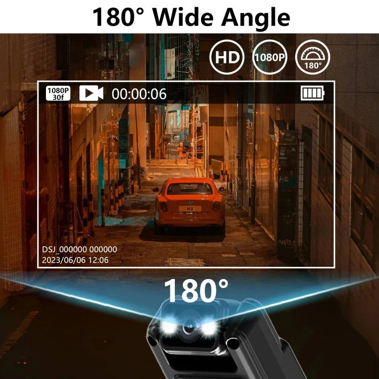 NEW Arrivals L12WIFI 180 Degrees Rotation Night Vision Spy Camera Camcorder Outdoor Cycling Hiking Sports Business Conference Video Recording Camera Security Accessories
