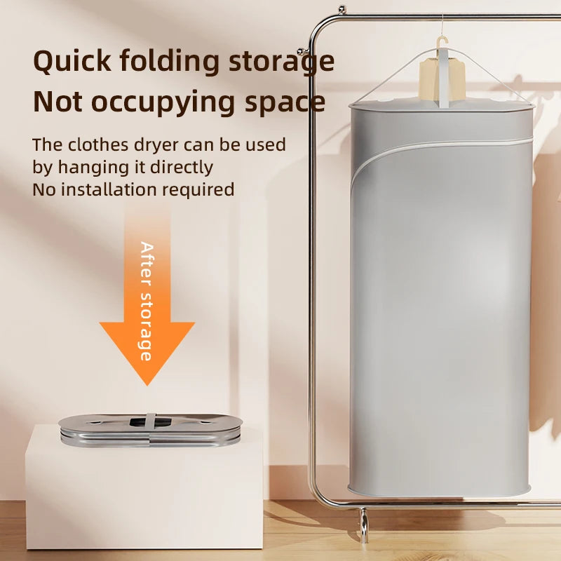 Home Travel  Foldable UV Heater Iron Steam Clothes Care Portable Mini Compact Electric Automatic Closet Clothes Dryer Machine