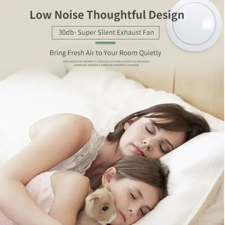 Home Office Quiet Low Noise Waterproof Exhaust Fan Bathroom Toilet Kitchen Ceiling Wall Embedded Smoke Odors Removal Air Duct Ventilation Fan with Remote Control Fresh Air Purifier