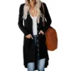 8 Colors S-2XL Women's Top Quality Long Sweater Cardigan Pocket Knitting V-Neck Winter Warm Outerwear Sweater With Pockets  Long Jackets Ladies Casual Clothing Supplies