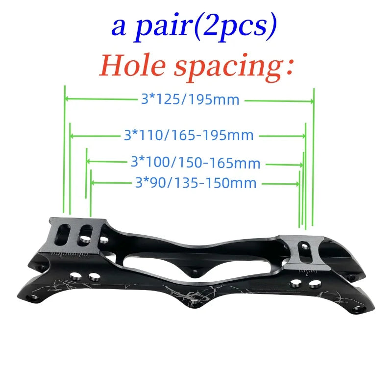 VIR Professional Speed Frame Light CNC Aluminum Alloy Inline Skates with PU Wheel Roller Shoes for Slalom Speed Riding Skateboard Parts Accessories