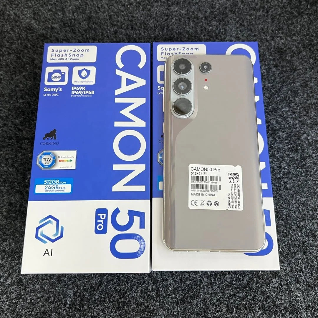 NEW 5G Gaming Mobile Phones 512GB Android 15  Tenons Camon 50 Pro Ultra Smartphones Computer Accessories Electronic Supplies