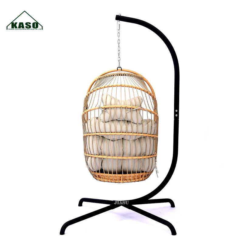 NEW Arrivals 3 Colors Luxury Wicker Egg Swings Double Rattan Villa Home Indoor Outdoor Patio Garden Courtyard Cushions Swing Chair Furniture Supplies