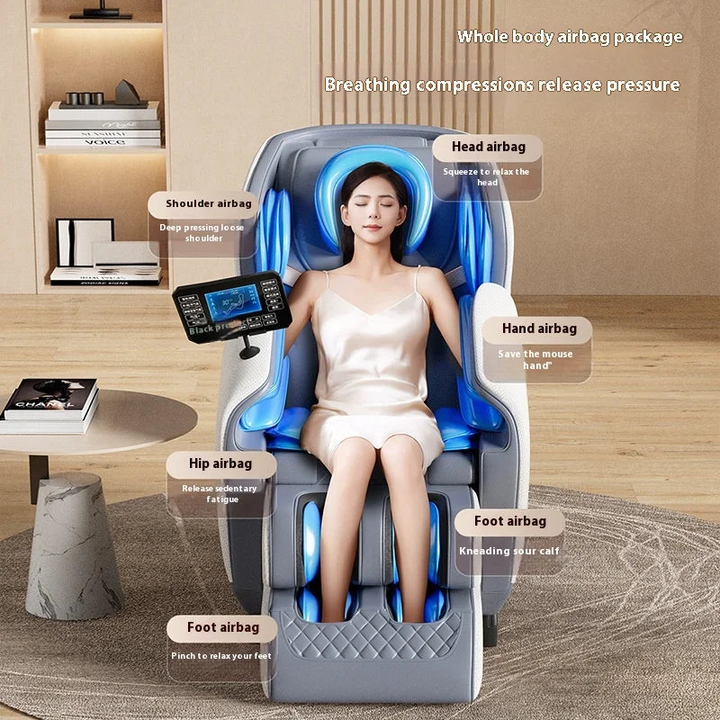 NEW Design  Luxury Full-Body Automatic Multifunctional Zero Gravity Massage Chair Cross-Border Home Use Relaxation Massage Health Care  Supplies (for 10 days delivery time the price is different)