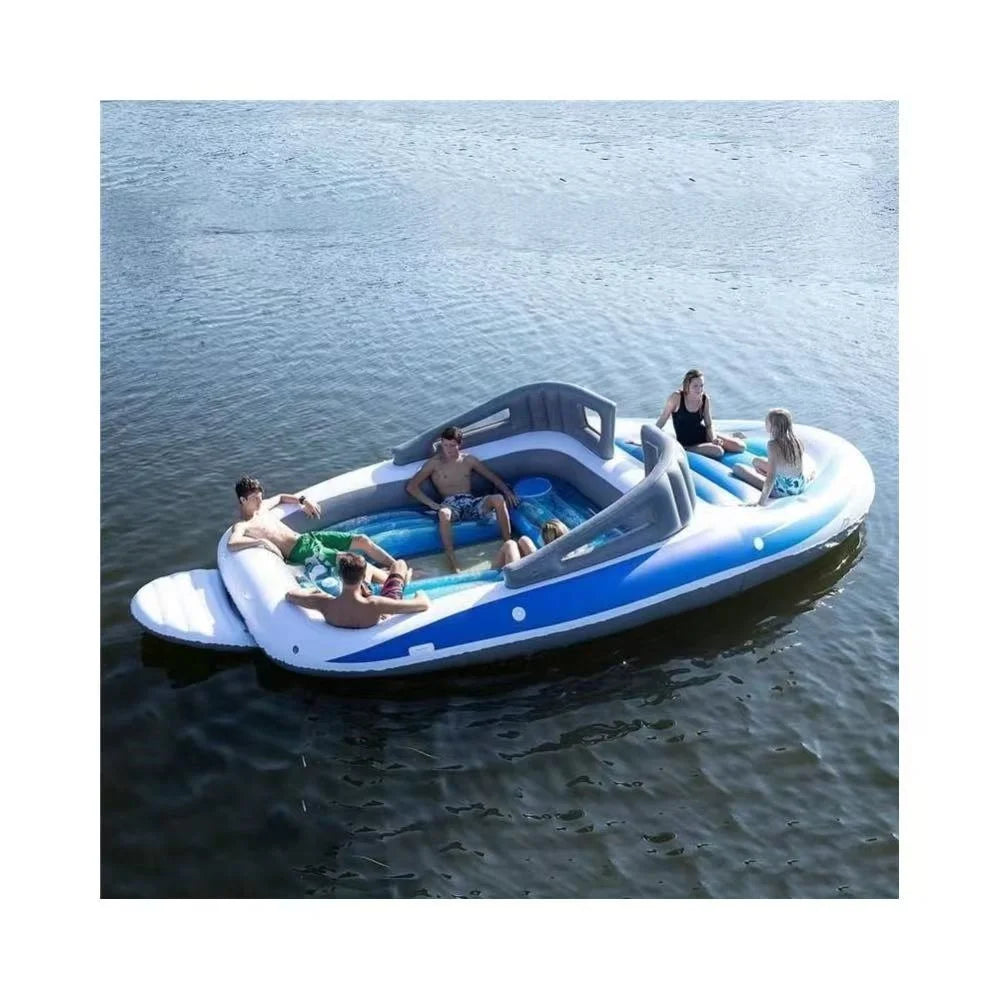 HOT SALE 6-Person PVC Inflatable Boat for Water-Skiing in Micro Wave Waters