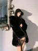 BEST PRICE 5 Colors M-2XL Real Natural Whole Fox Mink Fur New Hot Selling Top Quality Notched Lapel Midi Women Evening Business Parties Music Concerts Celebrities Red Carpet Clothes Ladies Luxury Apparel Supplies