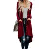 8 Colors S-2XL Women's Top Quality Long Sweater Cardigan Pocket Knitting V-Neck Winter Warm Outerwear Sweater With Pockets  Long Jackets Ladies Casual Clothing Supplies
