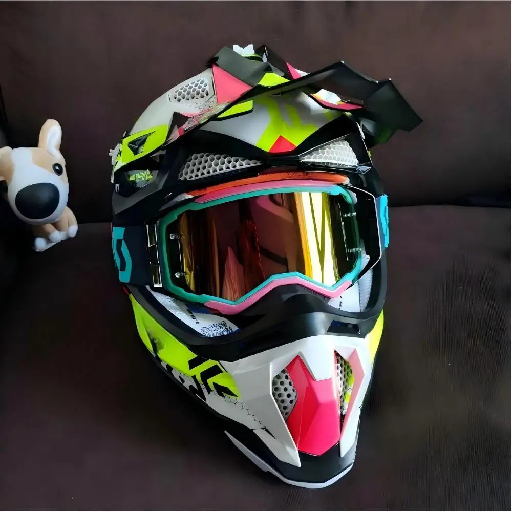 NEW American Motocross Motorcycle Top Quality Professional Goggles Halley Riding Eyewear Windproof Sports Glasses with Display Box Set