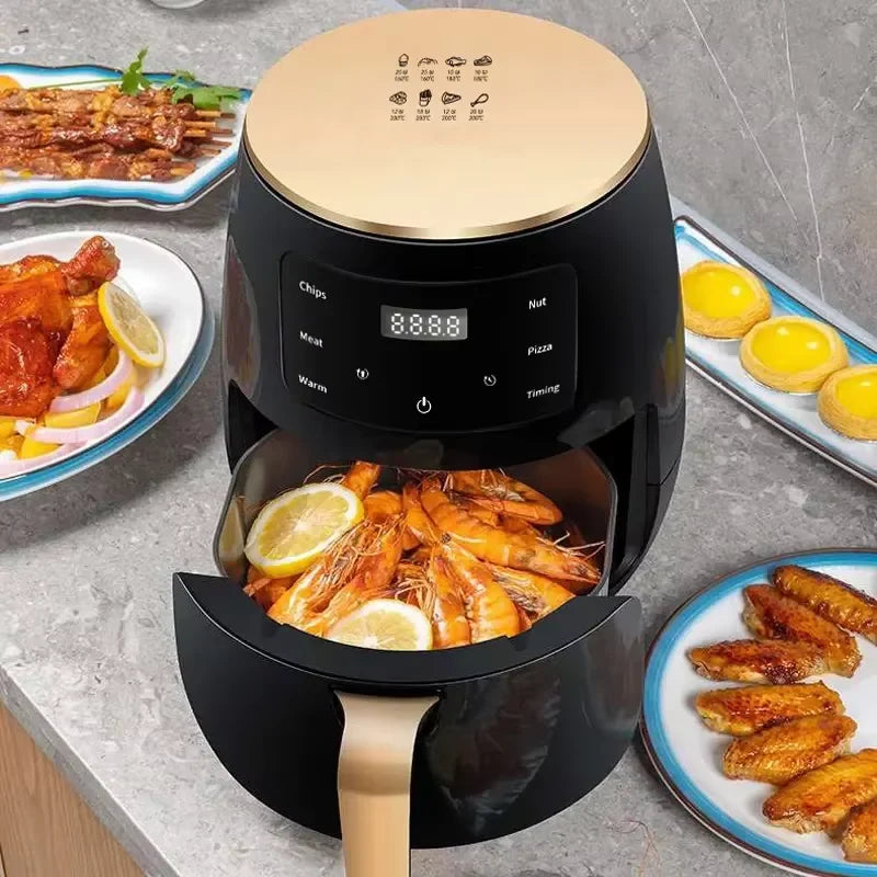Multifunctional Air Fryer De 6L Electric 240V Pizza Sliver Crest Electric Oven Making Commercial Home  Electric Deep Fryer Machine Household Appliances