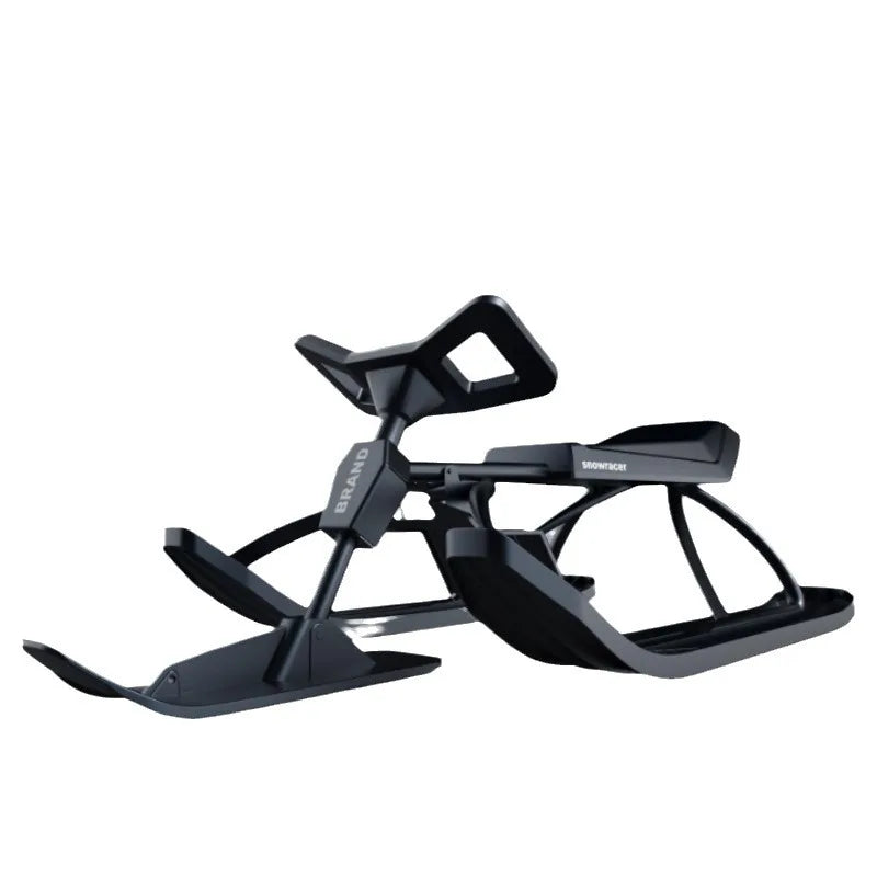 NEW Arrivals Blue/Black Color Adults Children  Ski Board Sled Snowmobile Snow Cart Snowfield ABS Material 120kg Load Capacity Free Sliding Winter Sports Supplies