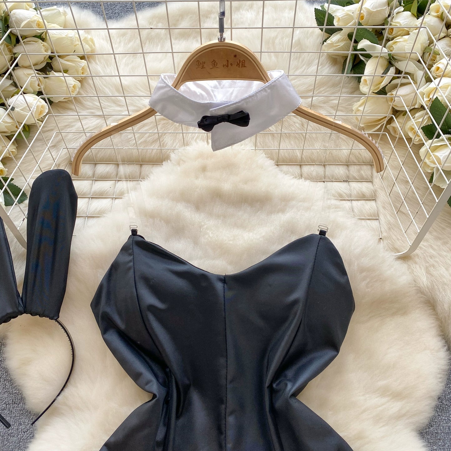 Playboy Bunny Set Women Sexy Bodycon Bodysuits Fashion Erotic Sleepwear Backless Catsuits Cute Rompers One Piece Combination Women Sexy Lingerie Fashion Clothing Supplies