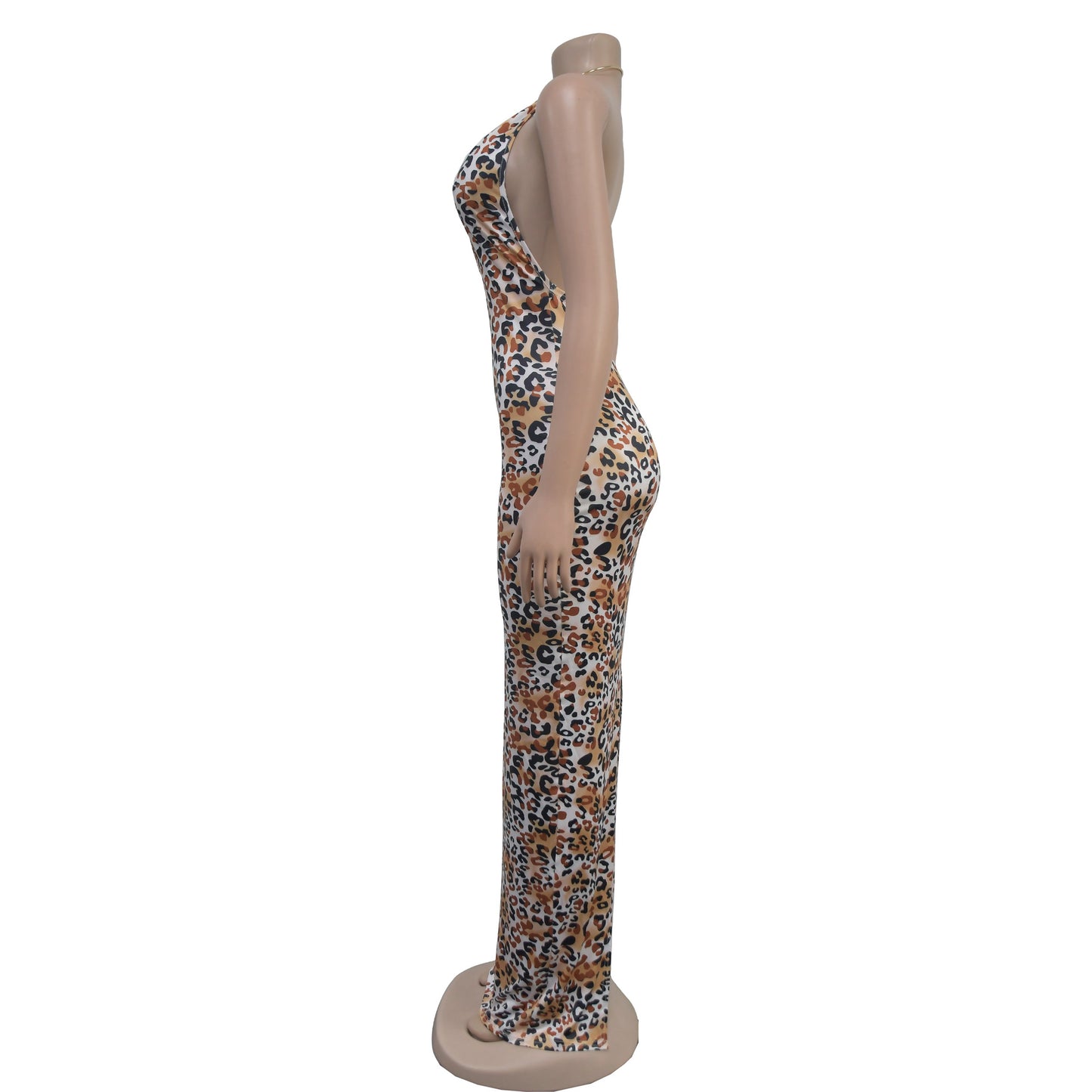 Low-Price Sales are Limited NEW S-2XL Women Deep V-Neck High Waist Long Maxi Dress Summer Evening Beach Nightclub Party Leopard Sleeveless Dresses Girls Ladies Sexy Fashion Clothing Supplies