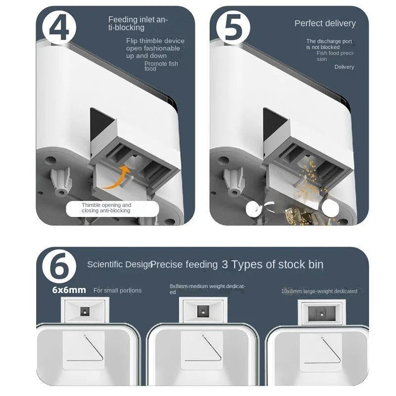 Automatic Aquarium Fish Tank Feeder Timing/Wifi Wireless Smart Phone App Intelligent Speaker Voice Remote Control Fish Feeding