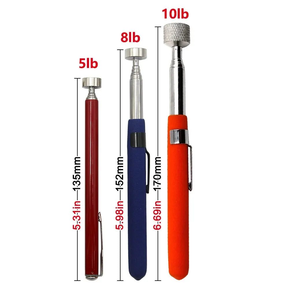 NEW Arrivals Magnetic Retractable Pickup Suction Iron Rod Portable Multifunctional Extractor Pen Clip Automotive Car Motorcycles Repair Tools