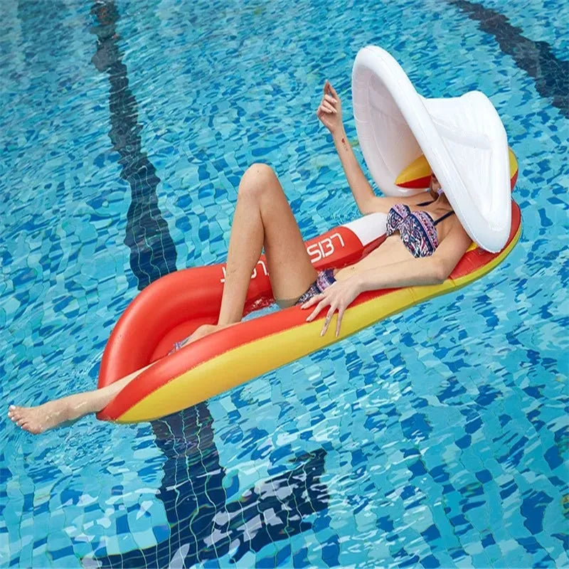 Summer Inflatable Toys Sea Swimming Pools Foldable Float Row Water Hammock Recliner Air Mattress Beach Party Sport Lounger Chair