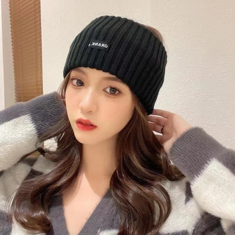 NEW Arrivals Women Winter Wide Headband Solid Color Knitted Warm Headwrap for Girls Punk Elastic Headwear Sports Bands Hair Accessories Female Girls Fashion Apparel Supplies