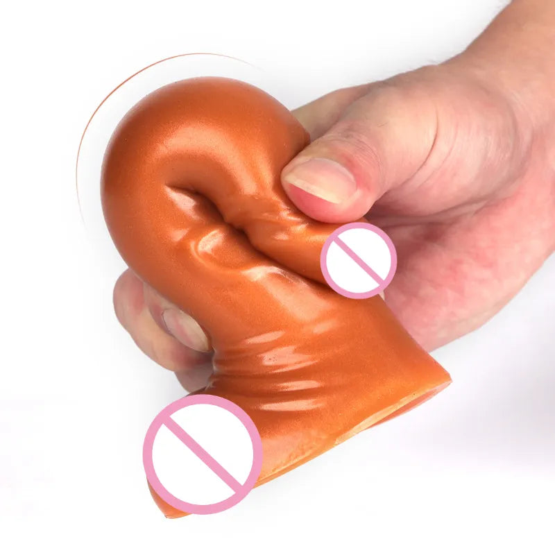 Soft Liquid Silicone Animal Phallus Shape Anal Plug Dildos Big Anal Dilator Butt Plug Stimulate Anus Sex Toys For Women And Men