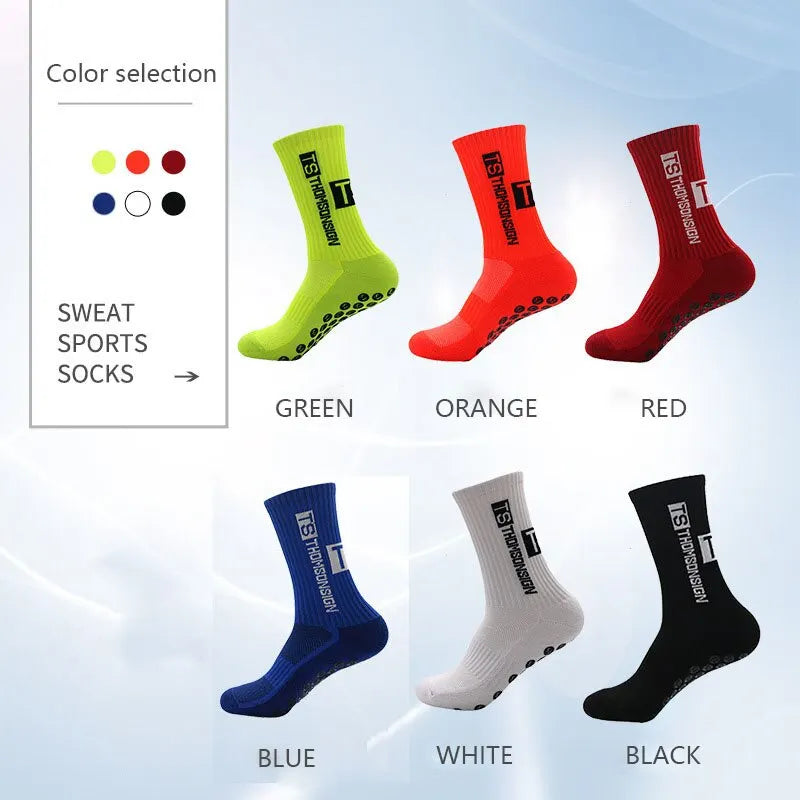 Non Slip Football Socks Mens Friction Gasket Tube Running Ice Snow Hiking Sports Over Knee Stockings Basketball Socks