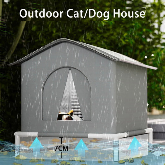 NEW Arrivals Cat House Waterproof Outdoor Winter Warm Pet Cave Sleeping Beds Shelter Tent Foldable Small Dog Puppy Supplies Universal Four Seasons Pets Accessories