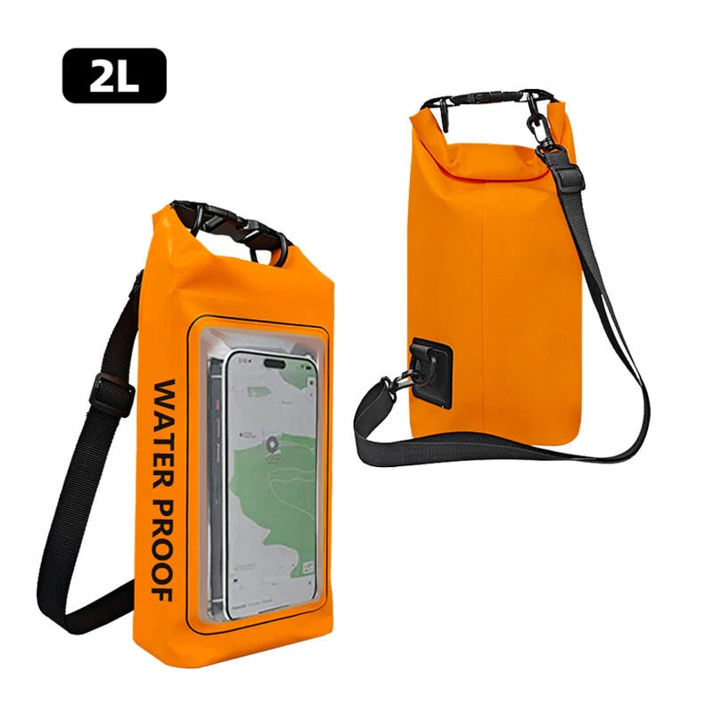 5L Large Capacity Dry Bag Swimming Pack Touch Screen Outdoor Waterproof Kayak Storage Bag Trekking Drifting Rafting Surfing Boating Backpack