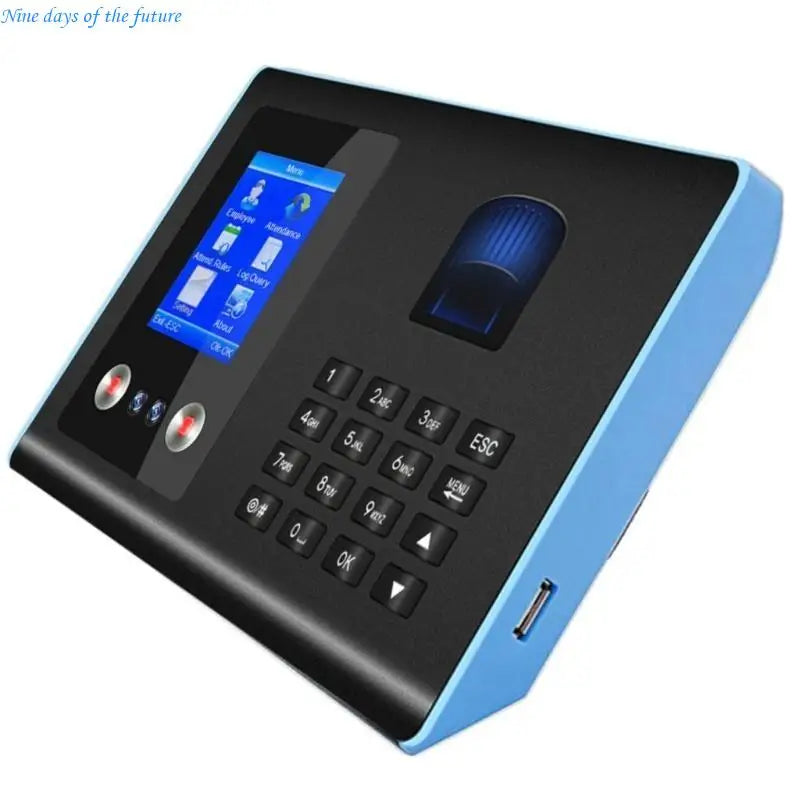 Time Clock Recorder Face Biometric Fingerprint Password Employee Attendance Machine 2.8in Screen Quick Recognition E65A for Stores Factory Security Supplies