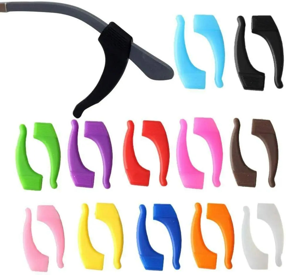 New Arrivals 20 Pairs Set (40PCS) Silicone Anti-Slip Ear Hooks for Women Men Antiskid Glasses Leg Ear Sleeve Clear Anti-fall Eyewear Holder Accessories