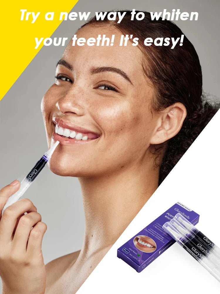 NEW Arrivals 1-5 PCS Set Purple Instant Teeth Whitening Pen Tartar Toothpaste Cleaning Tooth Stain No Sensitivity for a Brighter Whiter Smile Decay Care