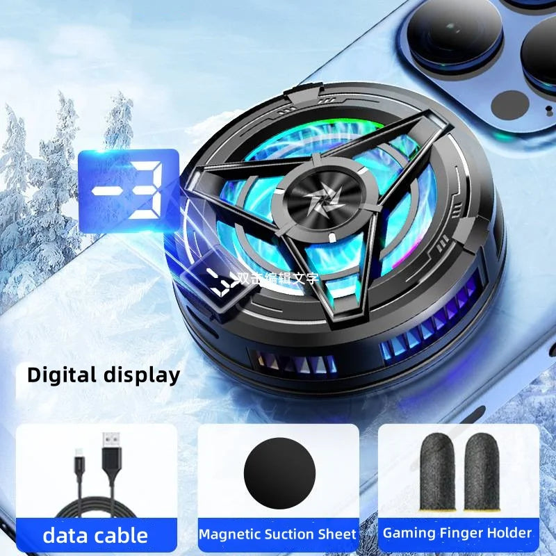 New Arrivals SL17 Magnetic Display Phones Cooler Back-Clip 2 in 1 Game Cooler Semiconductor Fast Phone Cooling Fan for IOS Android Phone Mobile Cell Phones Accessories