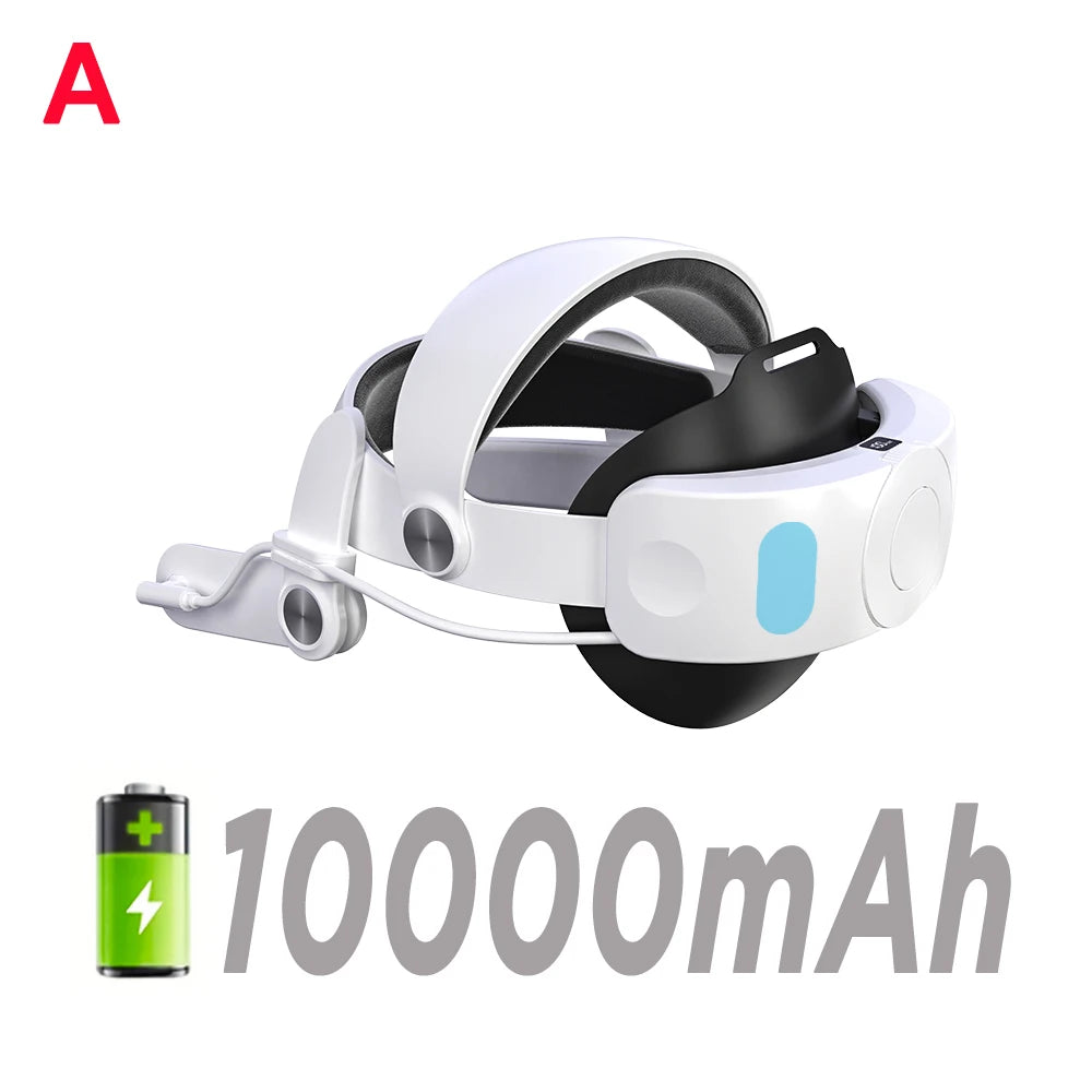 META Quest 10000mAh Battery Comfort Head Strap For Meta Quest 3/3s Replacement Elite Strap PD18W Charging Enhanced Playtime, Carrying Case Gaming Movies
