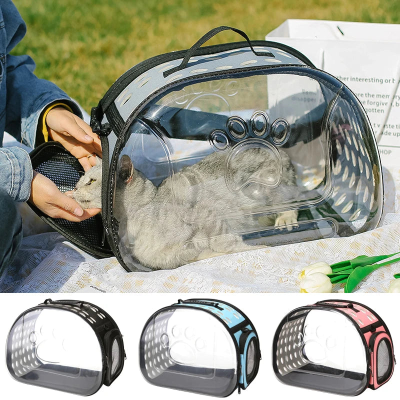 Dog Cat Travel Cage Handbag Breathable Cat Travel Outdoor Handbag Portable Breathable Pet Carrier Backpack