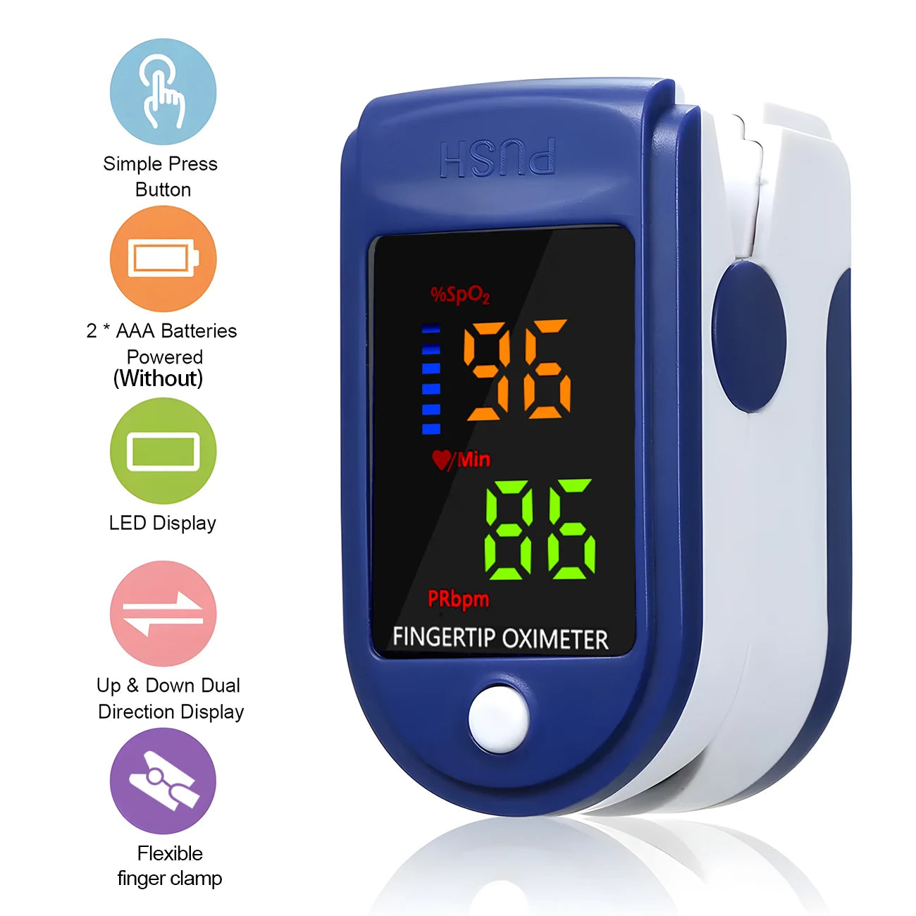 2 PCS Set Medical Infrared Thermometer Digital Non-Contact Body Thermometer for Child Adult Fever Measure Tool Or LED Mini Pulse Oximeter Health Care Supplies