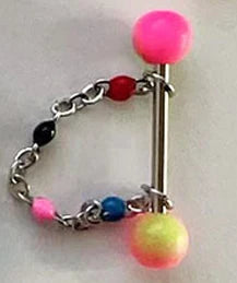 NEW Arrivals Punk Cute Chain Tongue Nail Detachable Drop Beads Acrylic Sweet Piercing Tongue Ring Body Accessories for Men Women