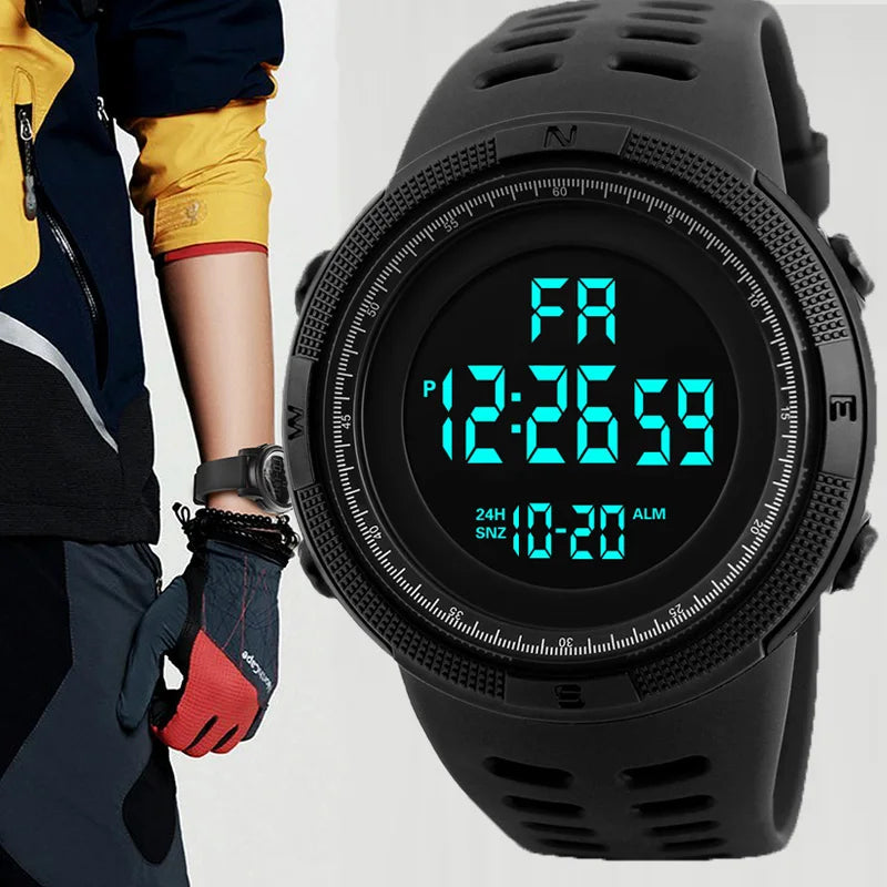 Electronic Watch For Mens Military Sports Watches Luminous Multifunction LED Digital Wristwatch for man kids Boy Student Teen