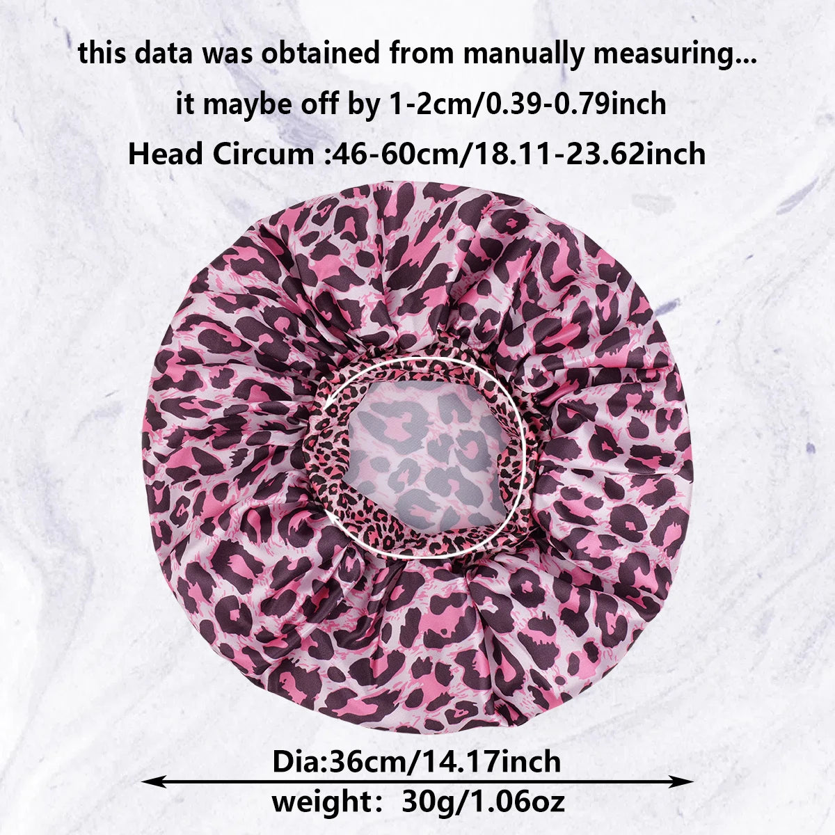 5 Colors Luxurious Women's Satin Sleep Bonnet All-Over Leopard  Nightcap for Hair Care And Fashion Style