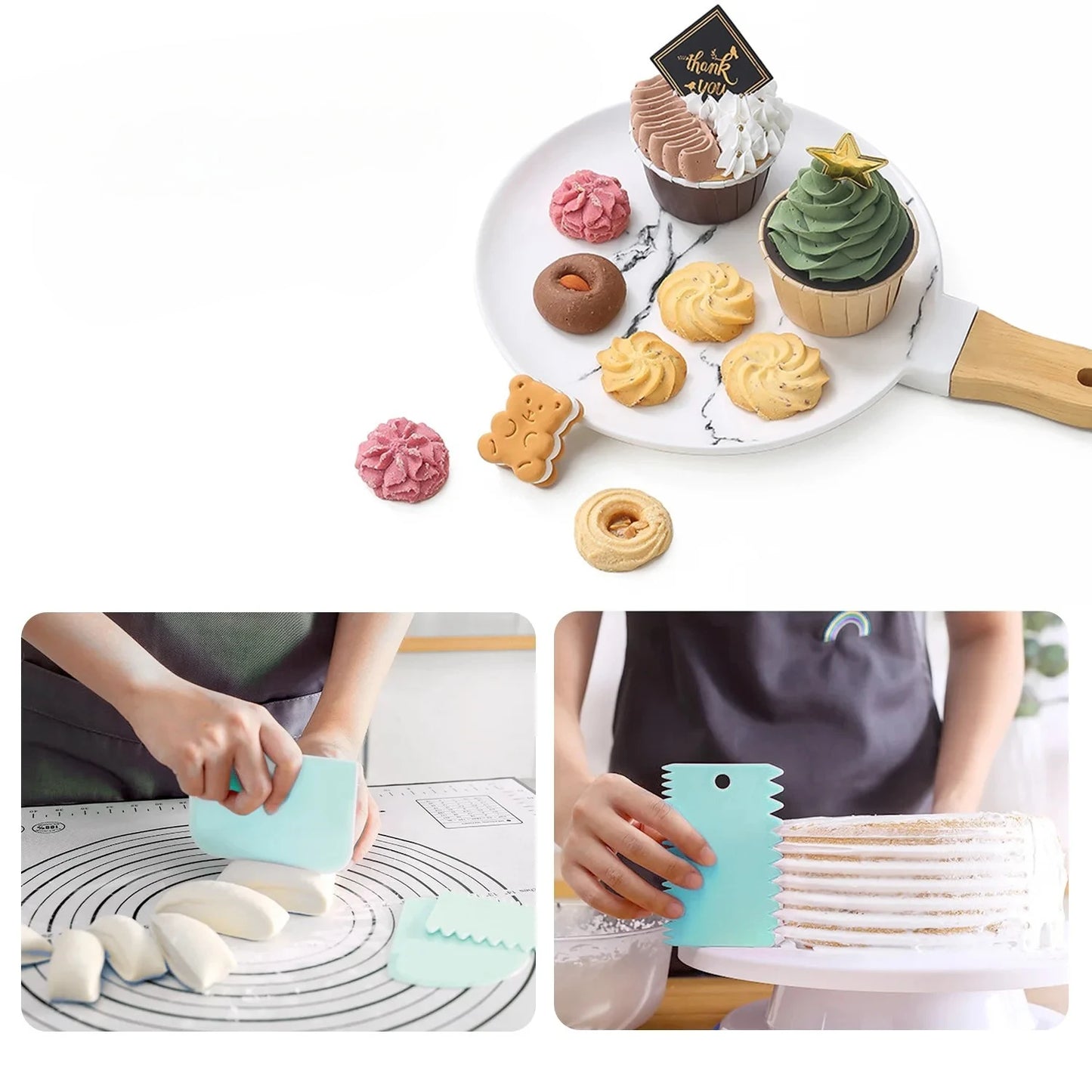 15 PCS Full Set Piping Pastry Bag with Nozzles Set for Confectionery Tips Baking and Bakery Accessories Spatula Smoothing Cake Decoration Tools Cooking Accessories Kitchen Supplies