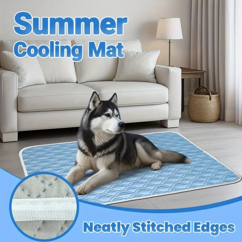 S-2XL Dog Cooling Mat Summer Ice Pad Breathable Waterproof Bed Washable Cooling Cushion for Dogs Cats Small Medium Large Pets.