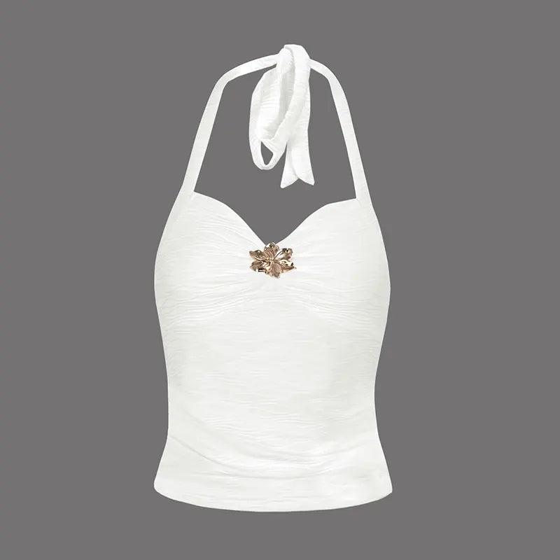 NEW Arrivals Women's Vest Top New Solid Sexy Summer Streetwear Fashion Halter Tank Casual Slim Elegant Female Versatile Knitted Tank Tops Clothing