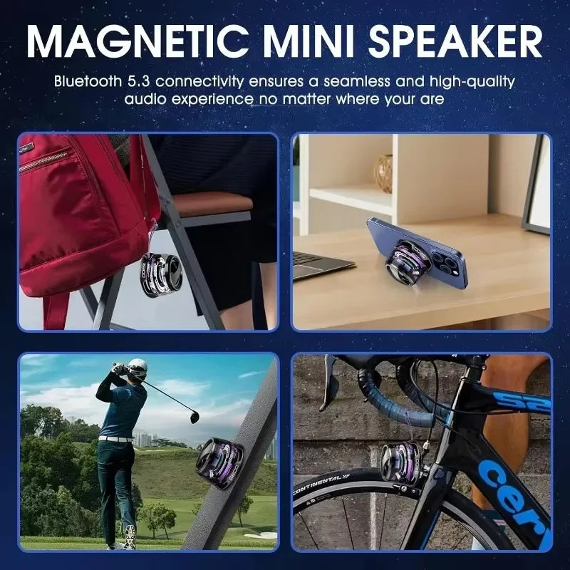 NEW Arrivals RGB 6 Colors Portable Mini Bluetooth Speaker G200 RGB Lighting Magnetic Speaker BT5.3 Mini Sound Box 7 Hours Playback Phone Holder