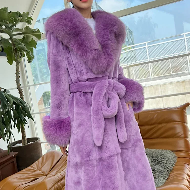 NEW Arrivals Women S-3XL Plus Size 8 Colors Luxury Long Fur Coat Women Winter War Snow Outerwear Evening Nightclub Party Faux Fur Coat Fashion Big Fur Collar Belt Ladies Luxury Fashion Clothing Supplies