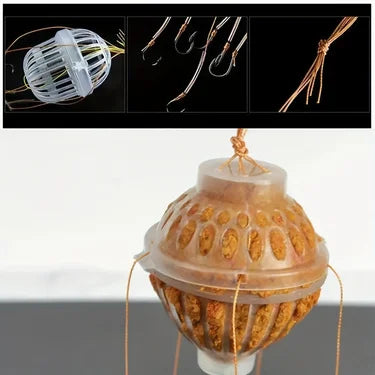 10 PCS Set 25cm Monster Fishing Hook Set Float Fishing Grouper Hooks Explosive Hooks Water Mine Fishing Catcher Bait Cage Fishing Accessories Tools Set