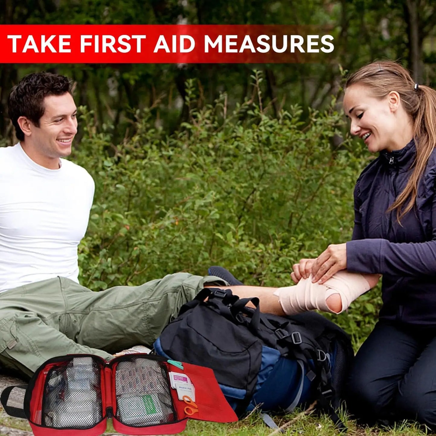 First Aid Kit， First Aid Supplies for Emergencies and Survival Situations | Ideal for Cars, Trucks Outdoor Travel Beach Camping Health Care Accessories