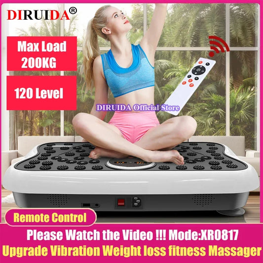 Original Remote Fat Burning Vibration Plate Fitness Massager Slimming Device Foot Magnetic Massage Fat Slim Thin Waist Stomach