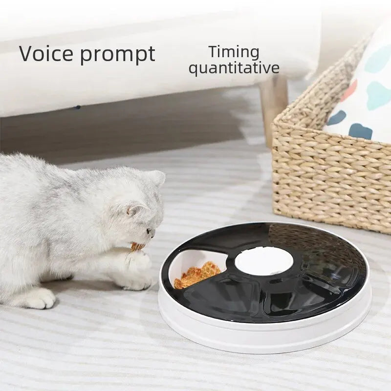 6-hole Intelligent Timing Pet Feeder Automatic Pet Bowl Supplies Cat Feeder Tool Cats Pet Tableware