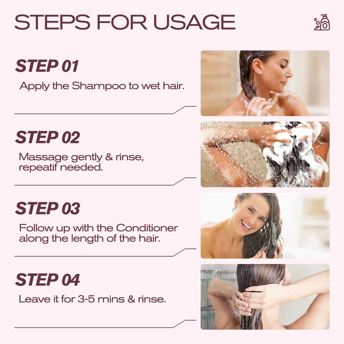 2 PCS 150ml Set Biotin Rosemary & Onion Hair Care Set – Shampoo + Conditioner, Strengthen & Nourish, Hair Care Supplies