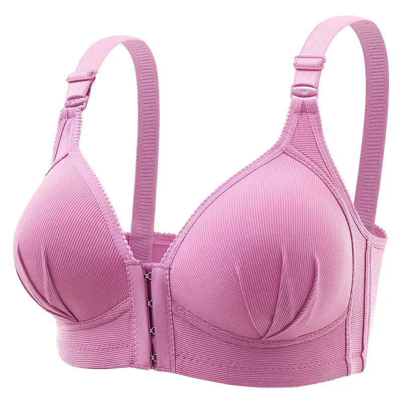New Arrivals 5 Colors Front Button Breastfeeding Bra without Steel Ring Thin Size Comfortable and Traceless Pregnant Women's Bra